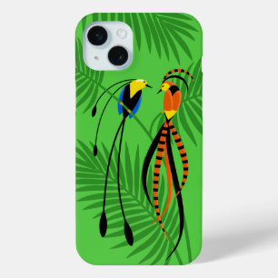 Helderkleurige vogels van het paradijs iPhone 15 mini hoesje