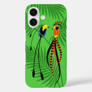 Helderkleurige vogels van het paradijs iPhone 16 hoesje