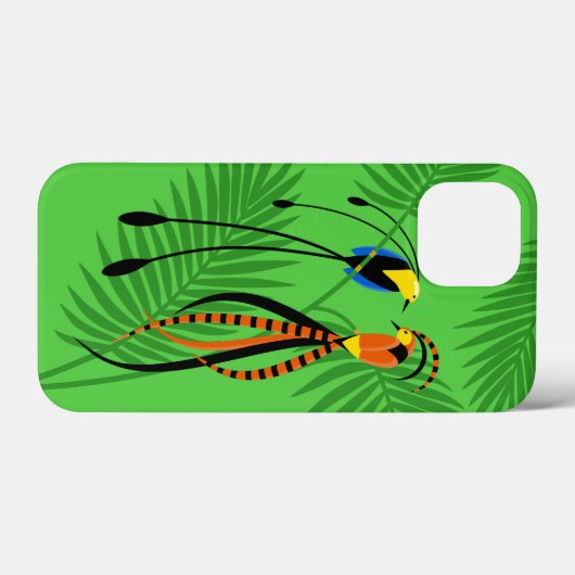 Helderkleurige vogels van het paradijs Case-Mate iPhone case (Achterkant (horizontaal))