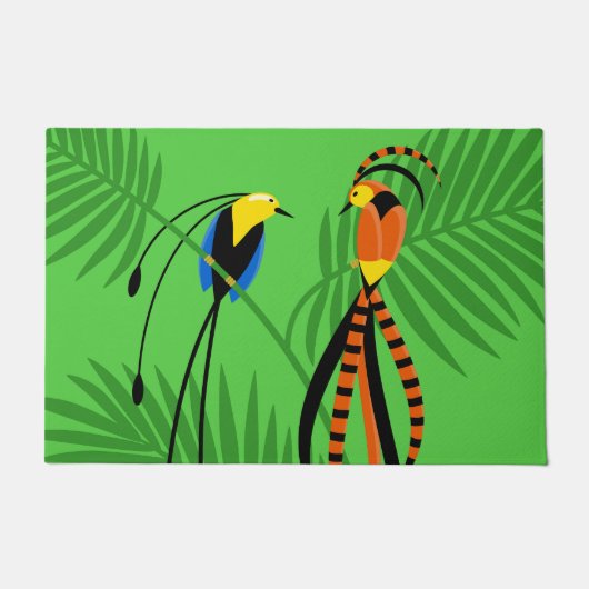 Helderkleurige vogels van het paradijs deurmat (Voorkant)