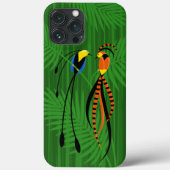 Helderkleurige vogels van het Paradijs Donker Case-Mate iPhone Case (Achterkant)