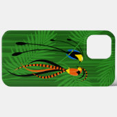 Helderkleurige vogels van het Paradijs Donker Case-Mate iPhone Case (Achterkant (horizontaal))