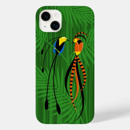 Helderkleurige vogels van het Paradijs Donker Case-Mate iPhone Case (Achterkant)