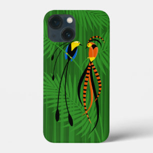 Helderkleurige vogels van het Paradijs Donker iPhone 13 Mini Hoesje