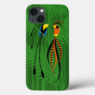 Helderkleurige vogels van het Paradijs Donker iPhone 13 Hoesje