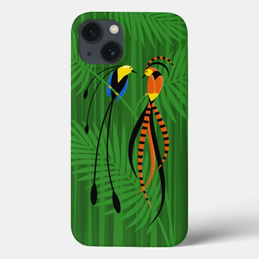 Helderkleurige vogels van het Paradijs Donker Case-Mate iPhone Case (Achterkant)