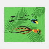 Helderkleurige vogels van het paradijs fleece deken (Voorkant (Horizontaal))