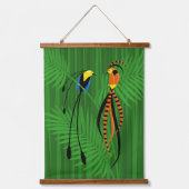 Helderkleurige vogels van het paradijs hangend wandkleed (Voorkant)
