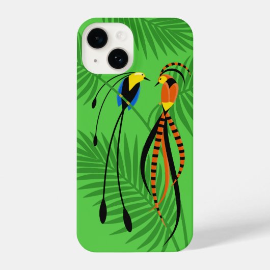 Helderkleurige vogels van het paradijs iPhone hoesje (Achterkant)