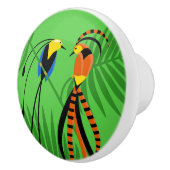 Helderkleurige vogels van het paradijs keramische knop (Rechts)