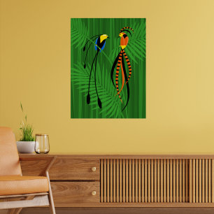 Helderkleurige vogels van het paradijs poster