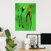 Helderkleurige vogels van het paradijs poster (Thuiskantoor)