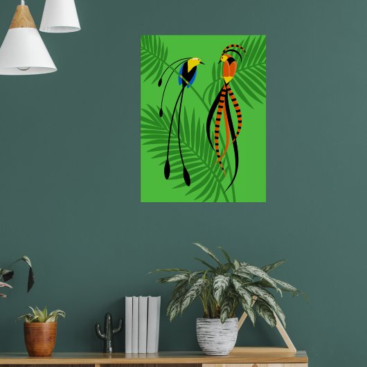 Helderkleurige vogels van het paradijs poster (Woonkamer 1)