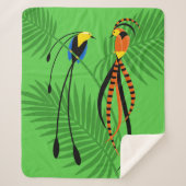Helderkleurige vogels van het paradijs sherpa deken (Voorkant)