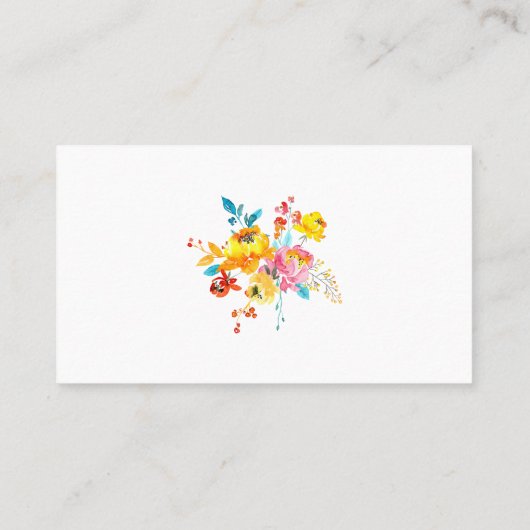 Helderkleurige Waterverf Plaatskaartje (Achterkant)