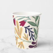 Helderkleurige Wilde bloem Abstracte Florence Part Papieren Bekers (Achterkant)