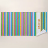 Helderkleurstrips NAAM Moderne Summer Fun Hip Strandlaken (Voorkant)