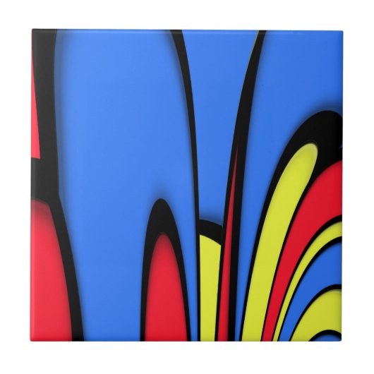 Helderkrachtige kleuren tegeltje (Voorkant)