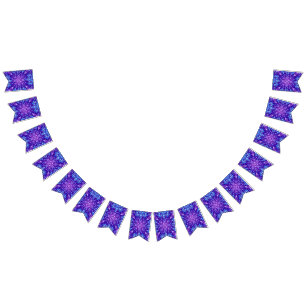 Helderkristalsnowschilfers, sierelementen vlaggetjes