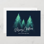 Helderlichte verlichte kerstbomen Briefkaart (Voorkant / Achterkant)