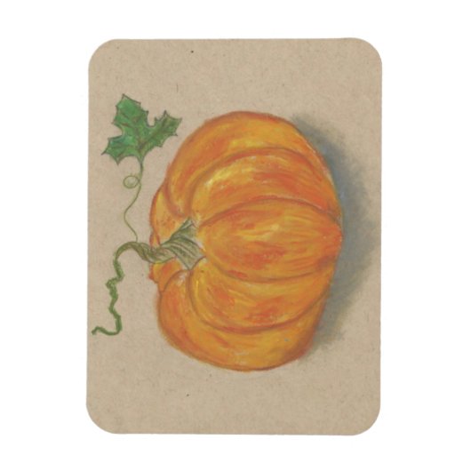 Helderlijk Oranje pompoen Magneet (Verticaal)