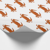 Helderlijk Oranje statief krabbetpapier Cadeaupapier (Hoek)