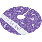 Helderlijk Paars en winterwit flessenpatroon Kerstboom Rok (Gekanteld)