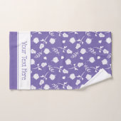 Helderlijk Paars en wit rosebud Floral Pattern Bad Handdoek (Handdoek)