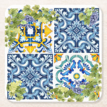 Heldermediterrane Siciliaanse tegeldruiven