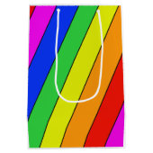 Heldermooie regenboogSTRIPES Medium Cadeauzakje (Achterkant)