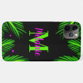 Helderneon Tropische palmboom Luchtpenseel Case-Mate iPhone Case (Achterkant (horizontaal))