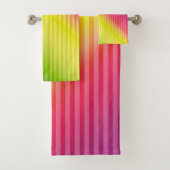 Helderneonfluorescerende gradiënt-regenboogombbole bad handdoek (Insitu)
