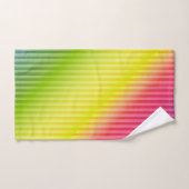 Helderneonfluorescerende gradiënt-regenboogombbole bad handdoek (Handdoek)