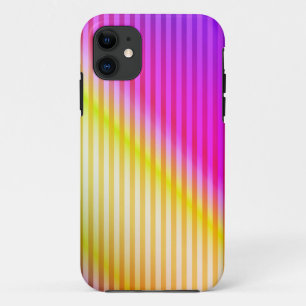 Helderneonfluorescerende gradiënt-regenboogombbole iPhone 11 hoesje