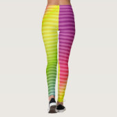 Helderneonfluorescerende gradiënt-regenboogombbole leggings (Achterkant)