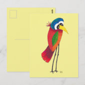 Helderoosterd vogelBriefkaart Briefkaart (Voorkant / Achterkant)