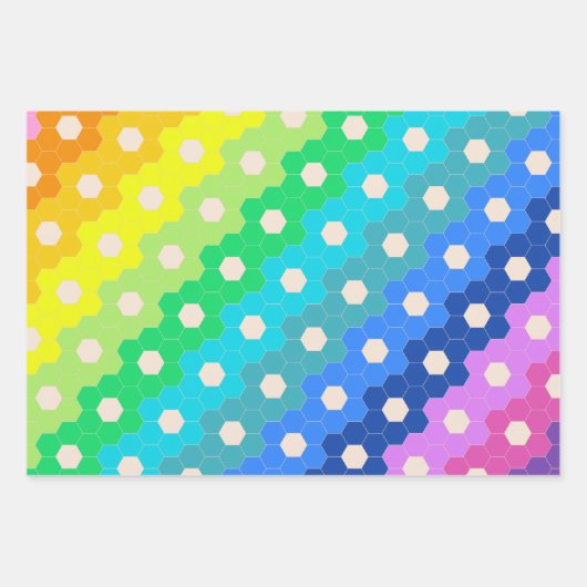 Helderradionavigatie Geometrische hexagon ventilat Inpakpapier Vel (Voorkant 2)