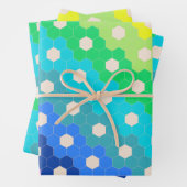 Helderradionavigatie Geometrische hexagon ventilat Inpakpapier Vel (In situ)