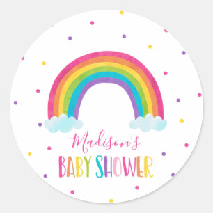 HelderregenboogBaby shower Ronde Sticker