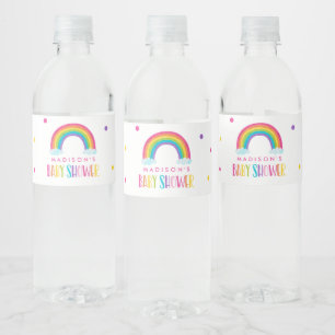 HelderregenboogBaby shower Waterfles Etiket
