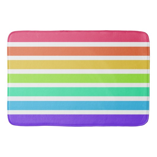Helderregenboogstrepen Badmat (Voorkant)