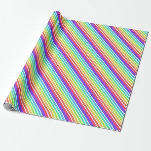 Helderregenboogstrepen Cadeaupapier