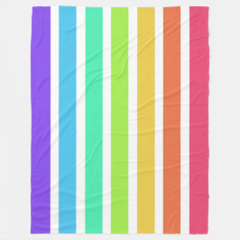 Helderregenboogstrepen Fleece Deken