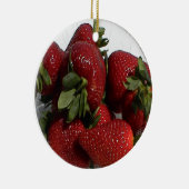 Helderrode aardbei keramisch ornament (Rechts)