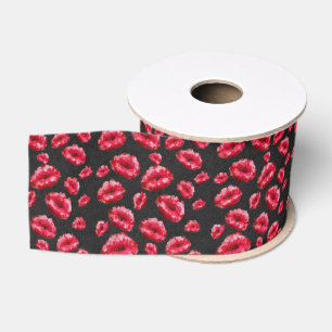 Helderrode Abstracte Lichten Grosgrain Lint