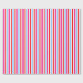 Helderrode en blauwe snoepstrepen cadeaupapier (Vlak)