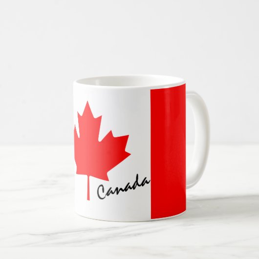 Helderrode esdoornblad Canada-vlag Koffiemok (Voorkant rechts)