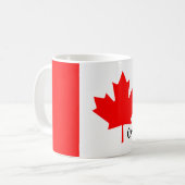 Helderrode esdoornblad Canada-vlag Koffiemok (Voorkant links)