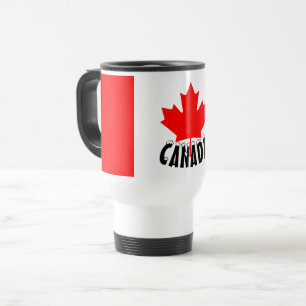 Helderrode esdoornblad Canada-vlag Reisbeker