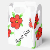 Helderrode Floral Bedankdoosjes (Geopend)